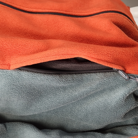 Columbia Full zip fleece jacket Size L Orange/Grey - Picture 4 of 17